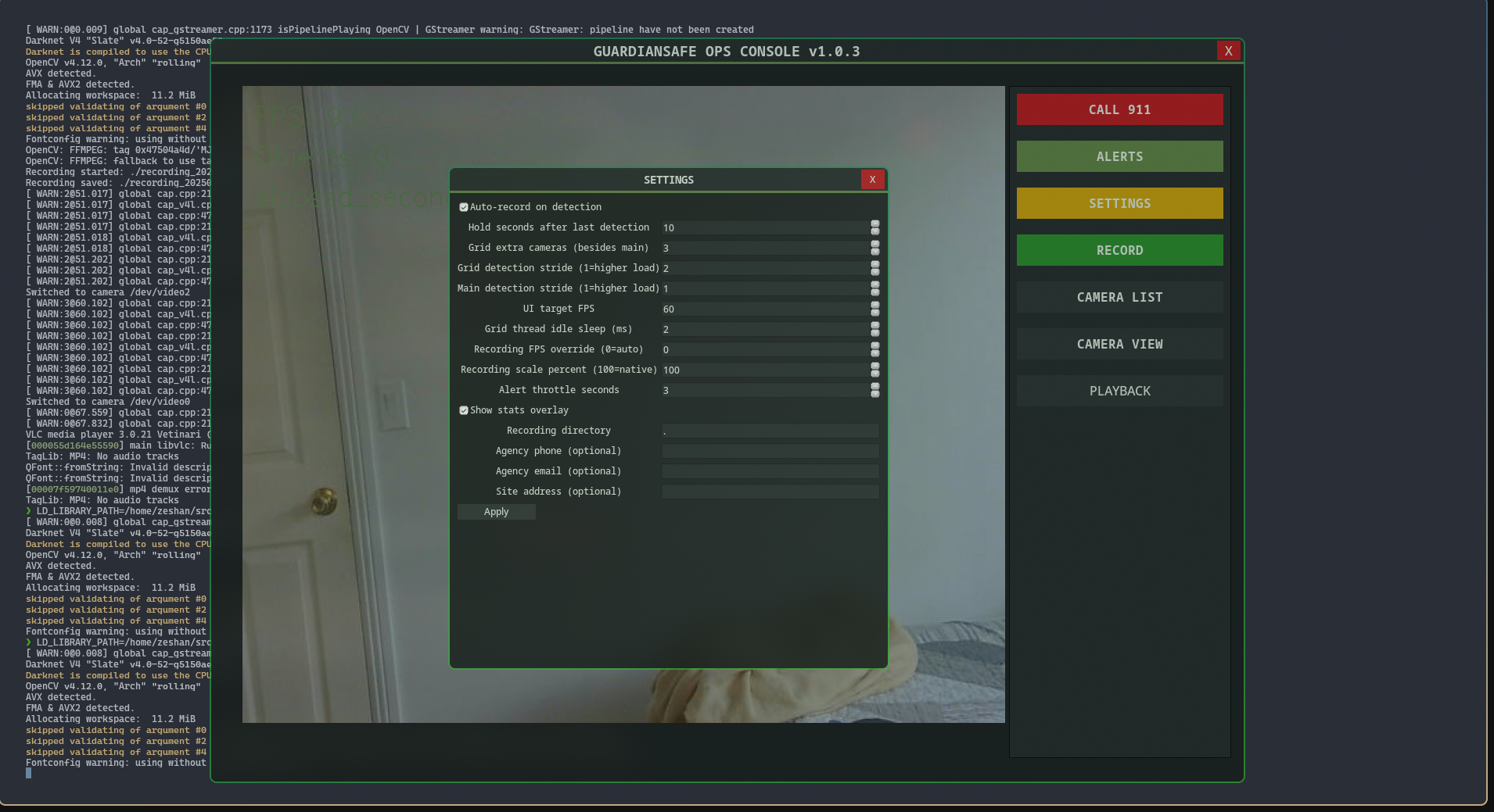 GuardianSafeAI C++ GUI - Alert Configuration