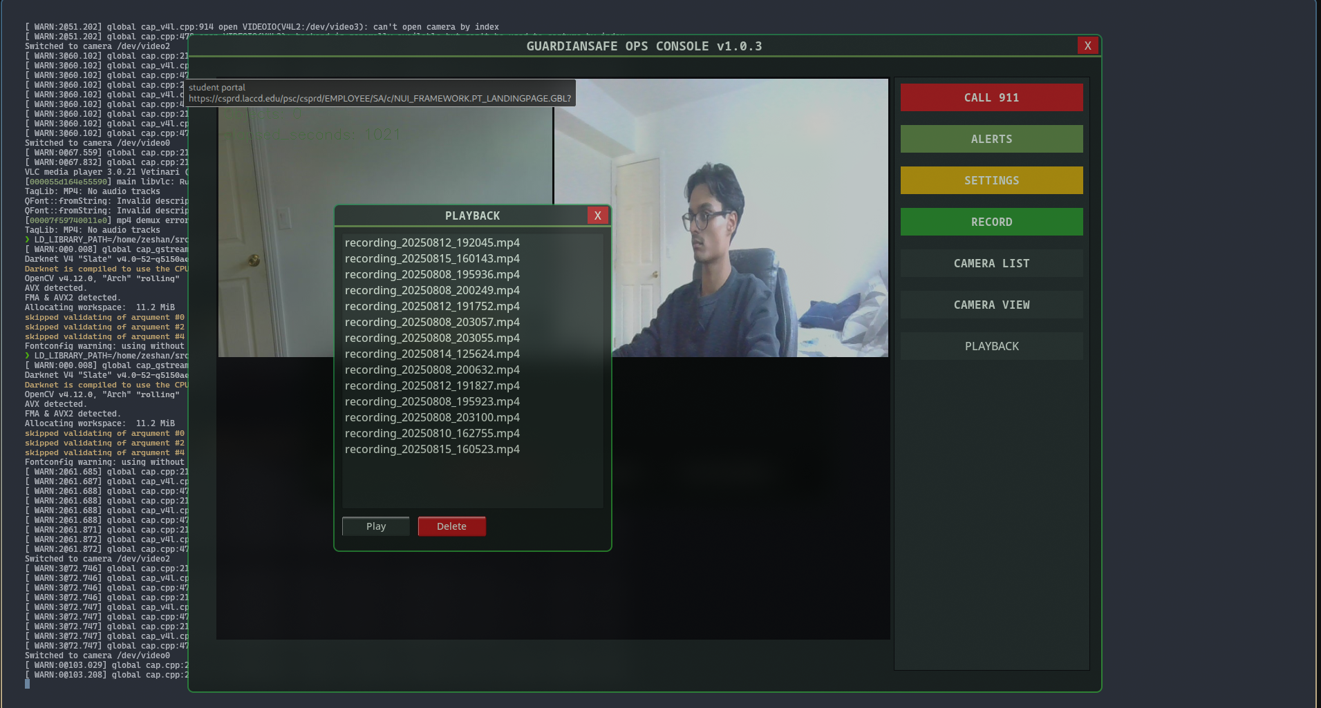 GuardianSafeAI C++ GUI - Analytics Dashboard